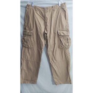 TOMMY HILFIGER  Pants Men's Tan Size 34X30 100% Cotton Y2K Khaki Utility Cargo
